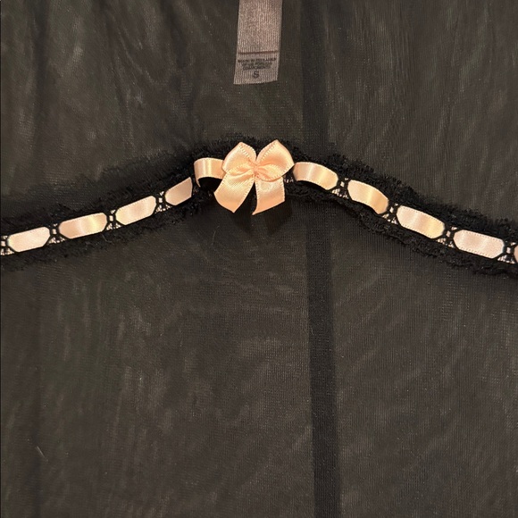 Y2K Victoria’s Secret Sheer Black & Pink Lingerie Skirt - Picture 2 of 6